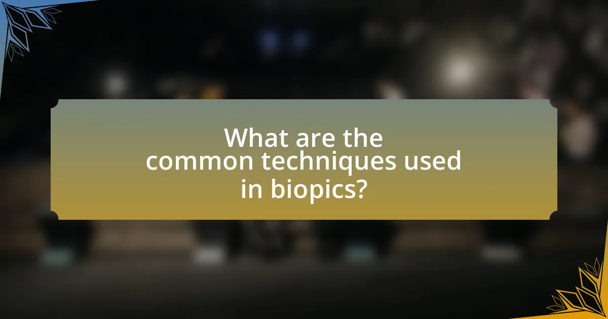 What are the common techniques used in biopics?